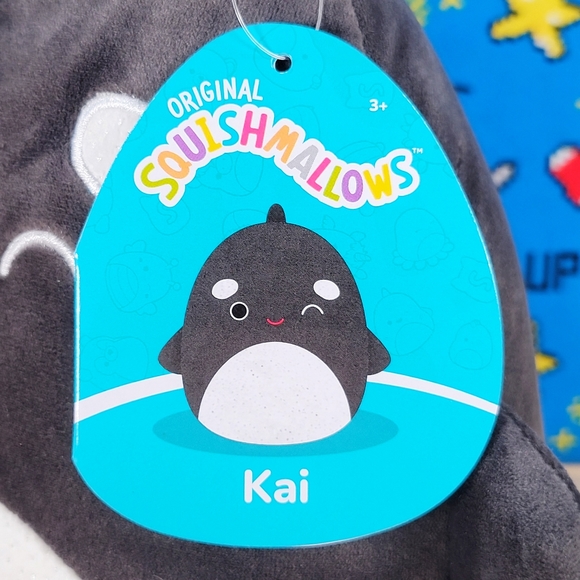 Squishmallow Kai the Orca 7" UltraSoft Stuffed Sealife Squad Toy Plush NWT - Picture 5 of 6